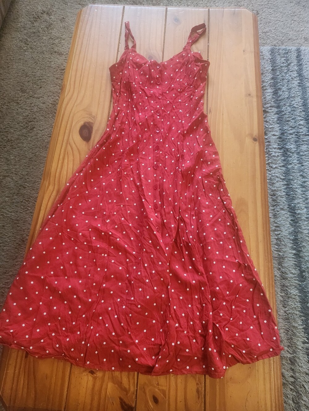 Forever 21 Polka Dot Dress Red/White Size Small